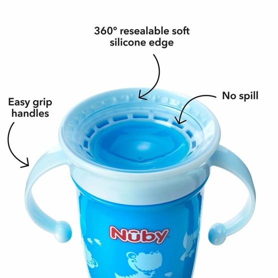 Nuby Sipeez 360 Degree Wonder Mini Cups, Assorted colors, Pack of 2 - Image 3