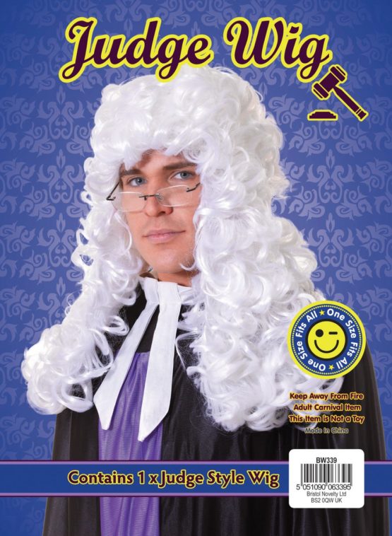 Bristol Novelty BW339 Judge Budget Wig White, One Size - Image 2
