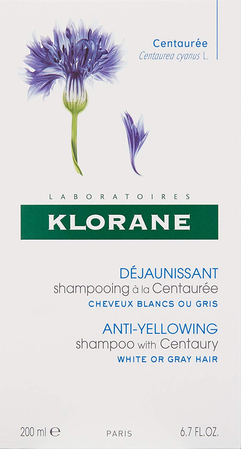 Klorane Centaury Anti-Yellowing Shampoo for Grey Blonde Hair 200ml, multicoloured, 200 ml (Pack of 1) - Image 2