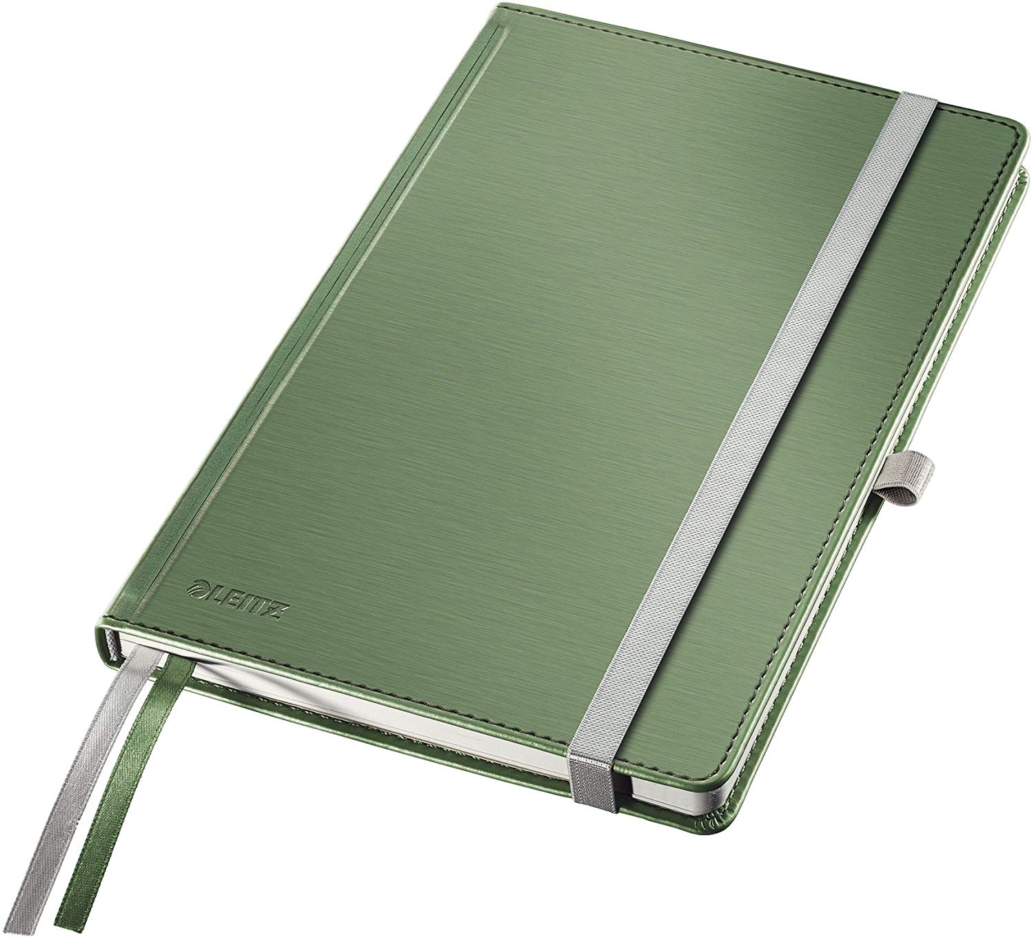 Leitz A5 Hard Cover Notebook, Celadon Green (80 Sheets, Ruled, with 2 Bookmarks, 100 gsm Ivory Paper, Style Range)