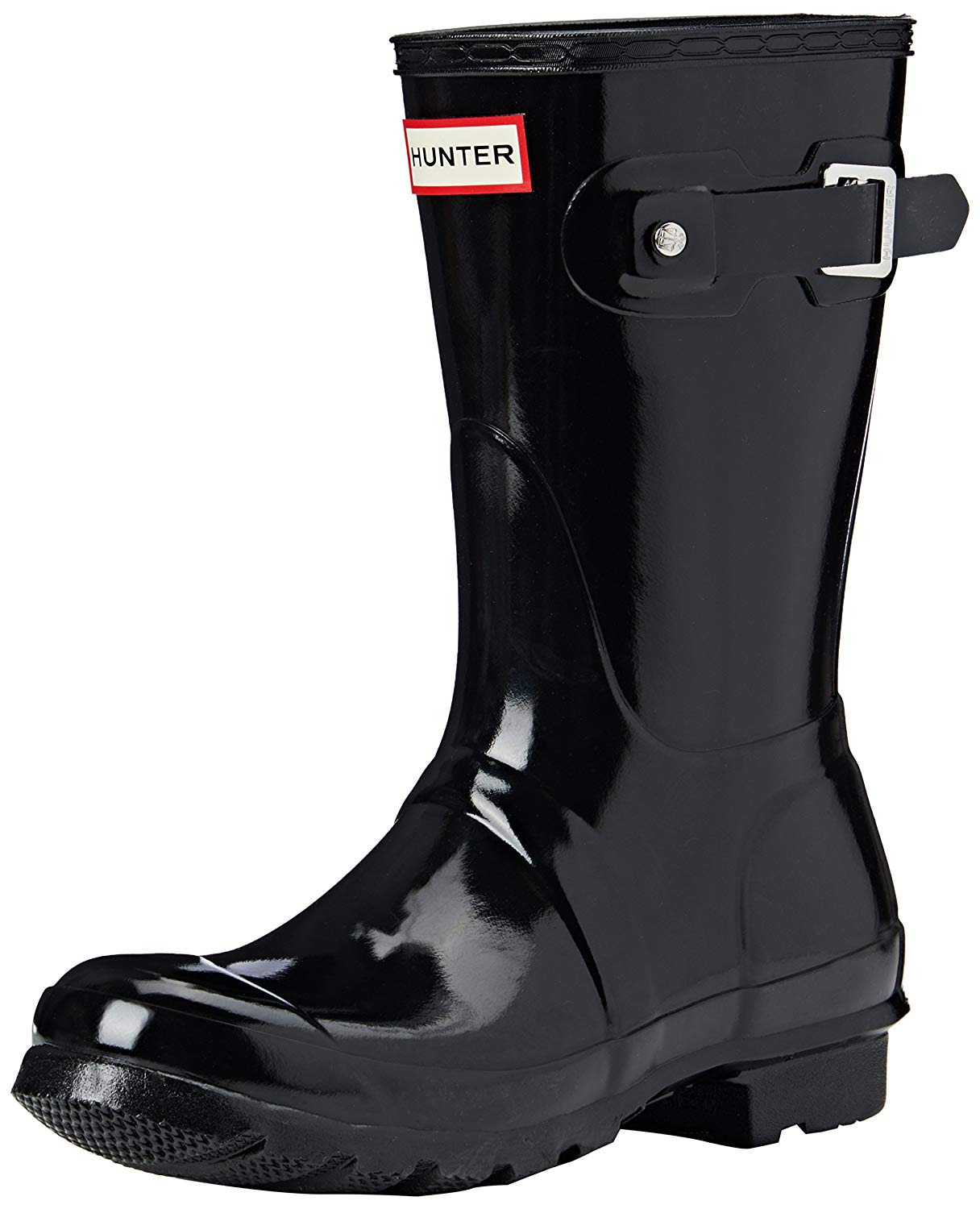 Hunter Original Short Gloss, Women Rain Boots, Black (Black), 8 UK (42 EU), Black Original Short Gloss Wfs1000rgl