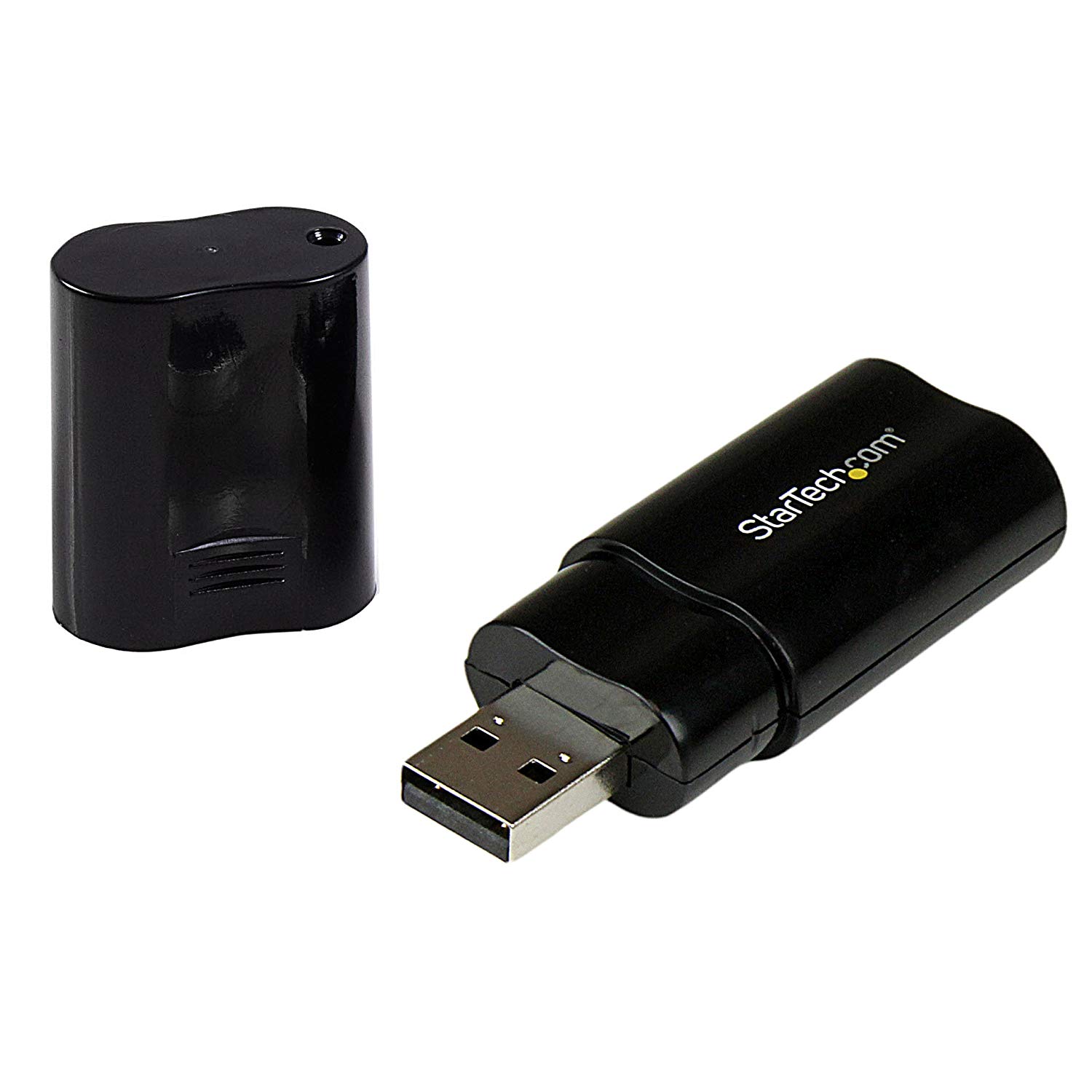 StarTech.com USB Stereo Audio Adapter External Sound Card, black, 300 Mbps N