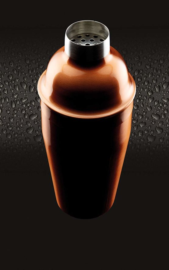 BarCraft Copper Effect Cocktail Shaker with Strainer in Gift Box, Copper Effect Stainless Steel, 500 ml - Image 3