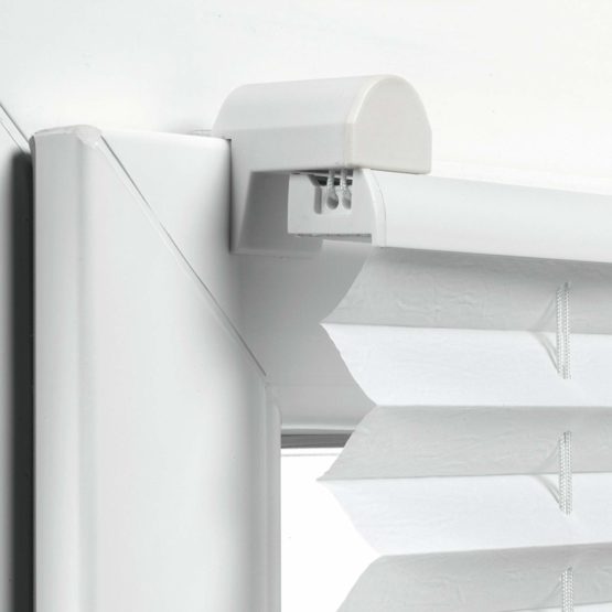 GARDINIA Pleated with a Thermal Back for Clamping, High Light Reflection, Energy Saving, Mounting Kit Included, EASYFIX Thermo-Pleated Blind with Two Operating Rails, White, 60 x 130 cm (WxH) - Image 2
