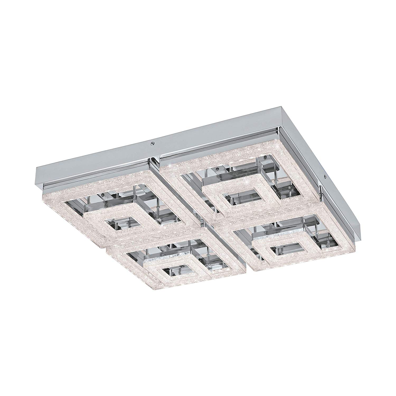 EGLO 95661 LED Chrome Wall/Ceiling Lamp FRADELO, 52 x 52 cm