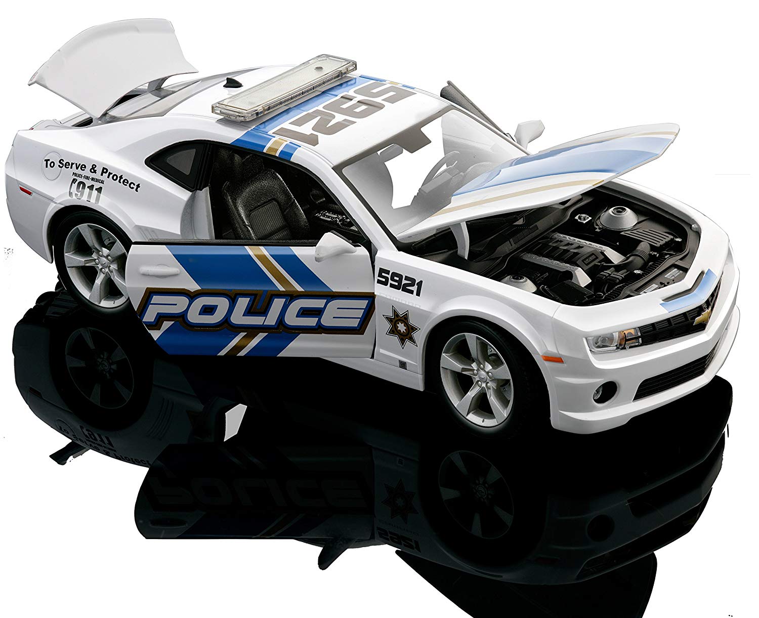 Maisto 1:18 2010 CHEVROLET CAMARO SS RS POLICE, Red - Image 2