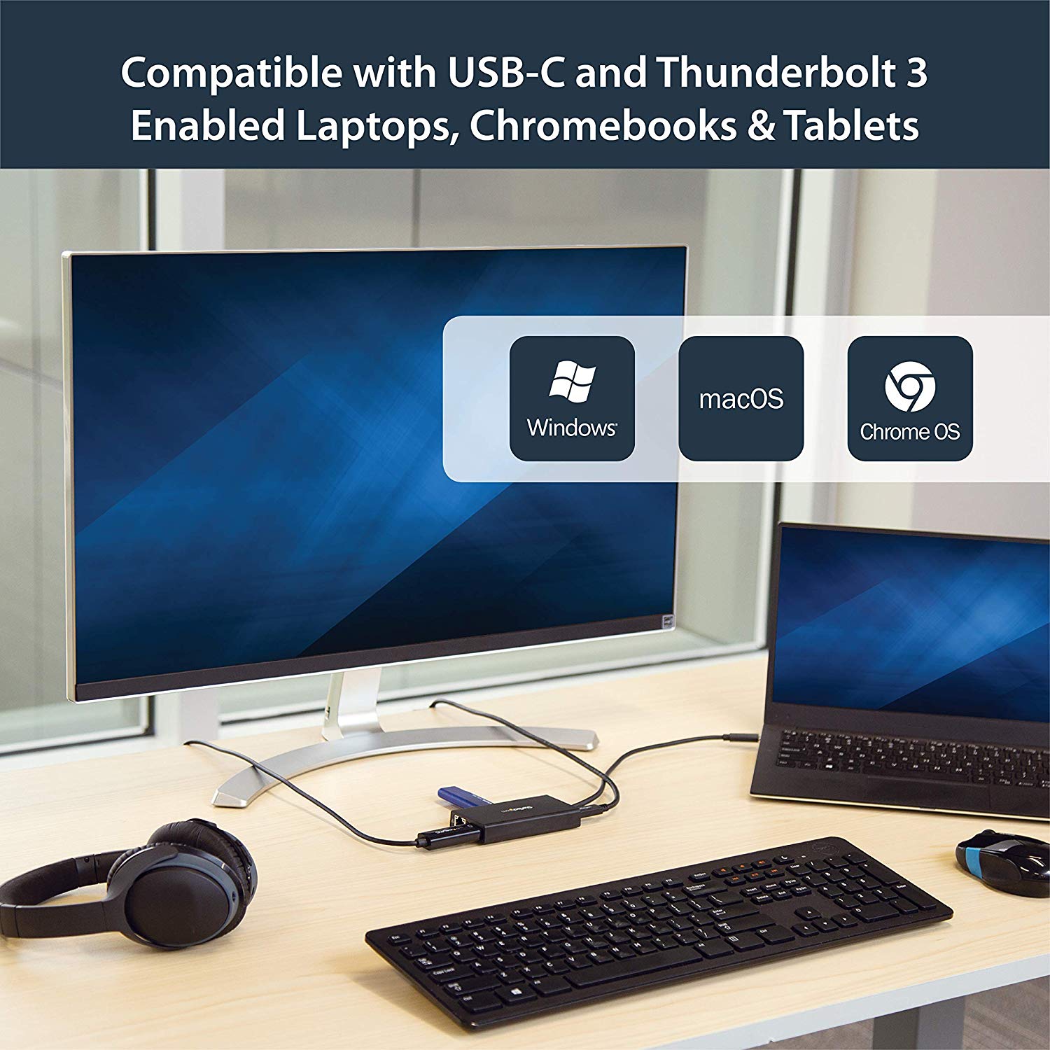 StarTech.com USB-C Multiport Adapter, USB-C Travel Docking Station with 4K HDMI, 60W Power Delivery Pass-Through, GbE - Image 3
