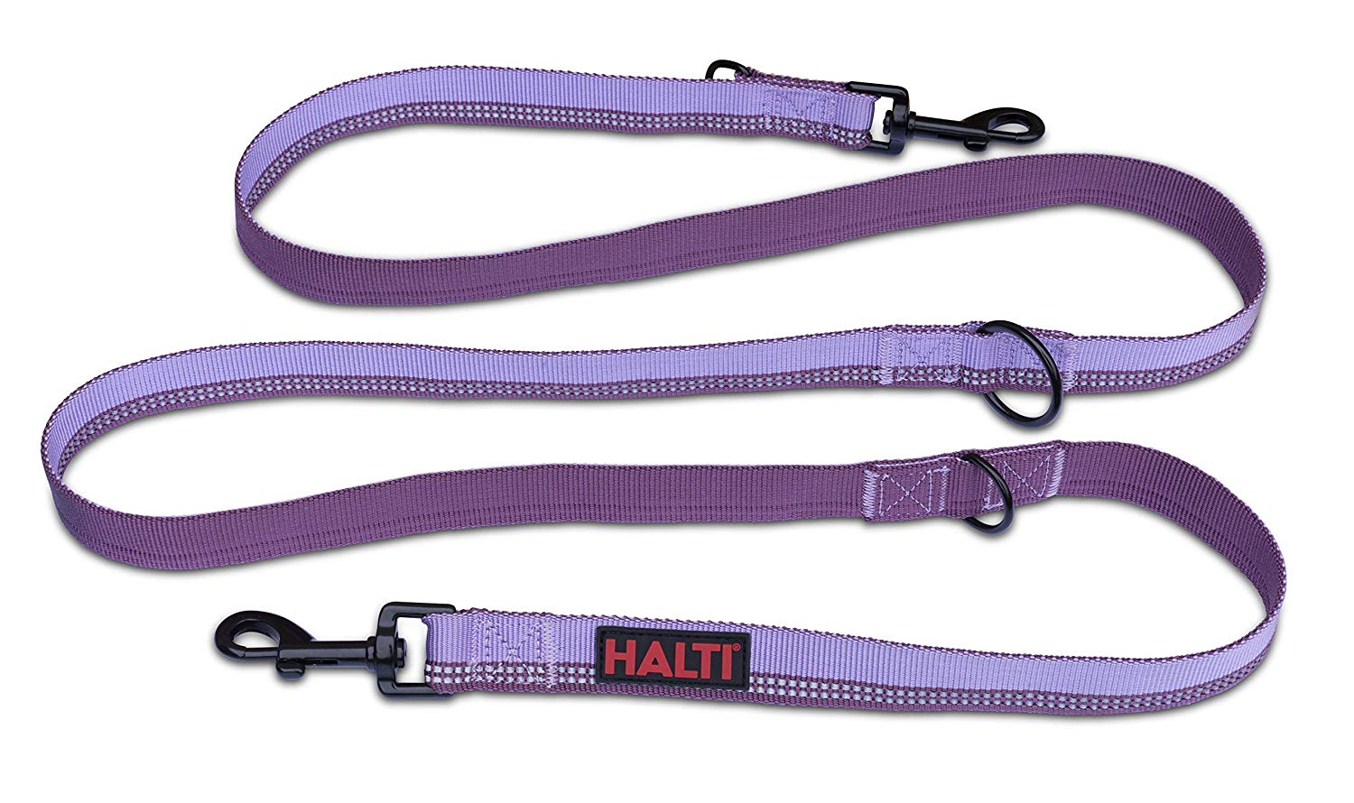 HALTI Double-Ended Lead for Dogs Size Large, Purple, 2m, Best Premium Puppy & Dog Leash, Neoprene-Padded, Easy to Use