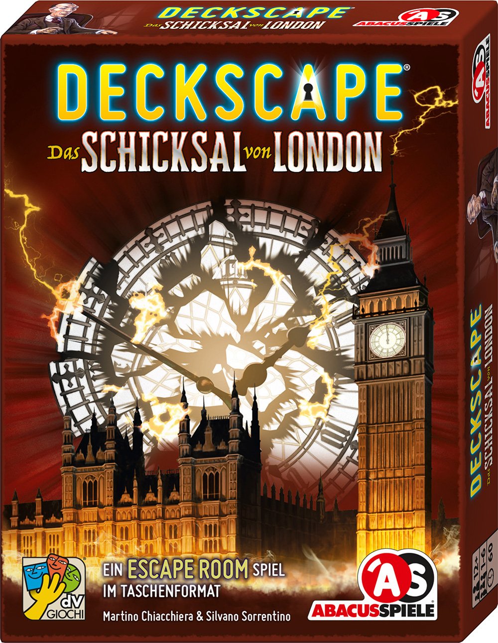 ABACUSSPIELE ABA38173 Deckscape Das Schicksal Von London Board Game, Silver, 9.6 cm x 12.6 cm x 2.5 cm
