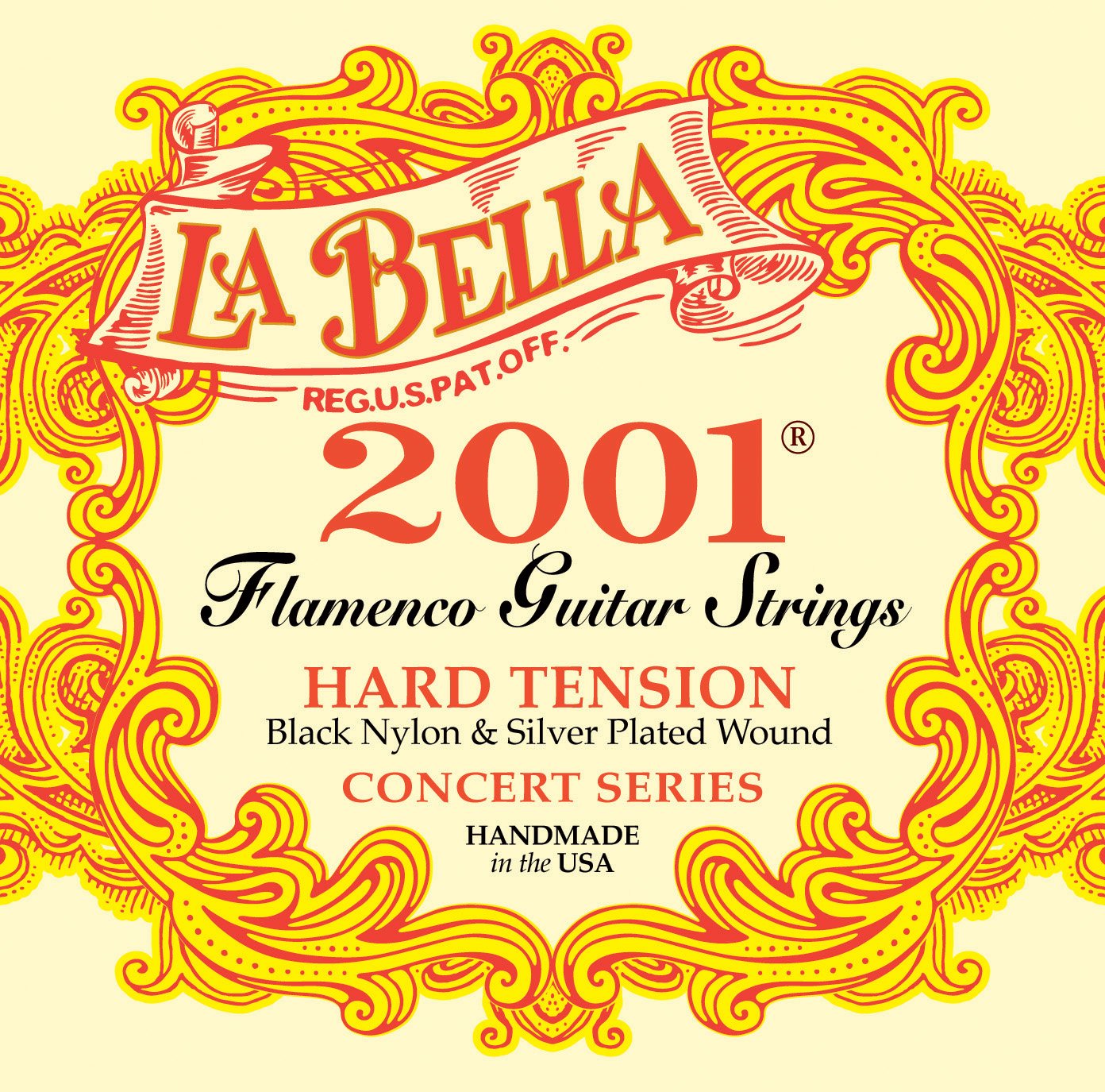 La Bella Flamenco 2001 HT, Schwarz,Silber, 2001FLA-HARD