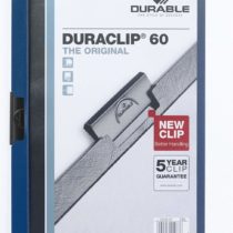Durable Duraclip 223807 Clip Folder for 1-60 A4 Sheets - Dark Blue (Pack of 5)