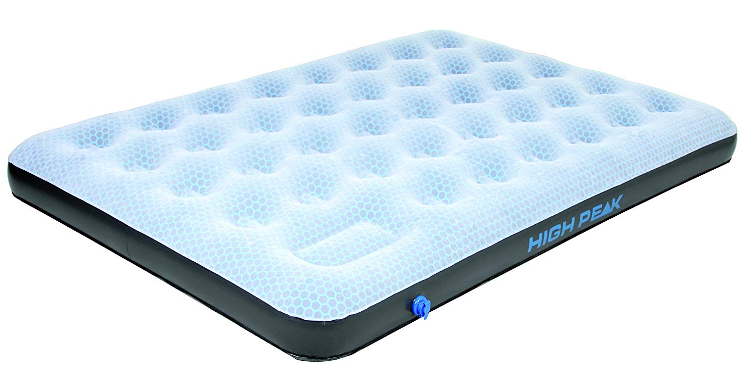 High Peak Comfort Plus Unisex Outdoor Camping Air Bed available in Grau/Blau/Schwarz - X-Large, Grey/Blue/Black