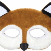Boland 10232471 Fox Mask with Hair, White, Orange