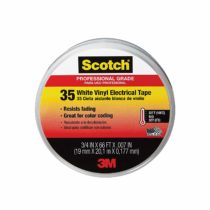Scotch© 35 Vinyl Electrical Tape White 19 mm x 20 m