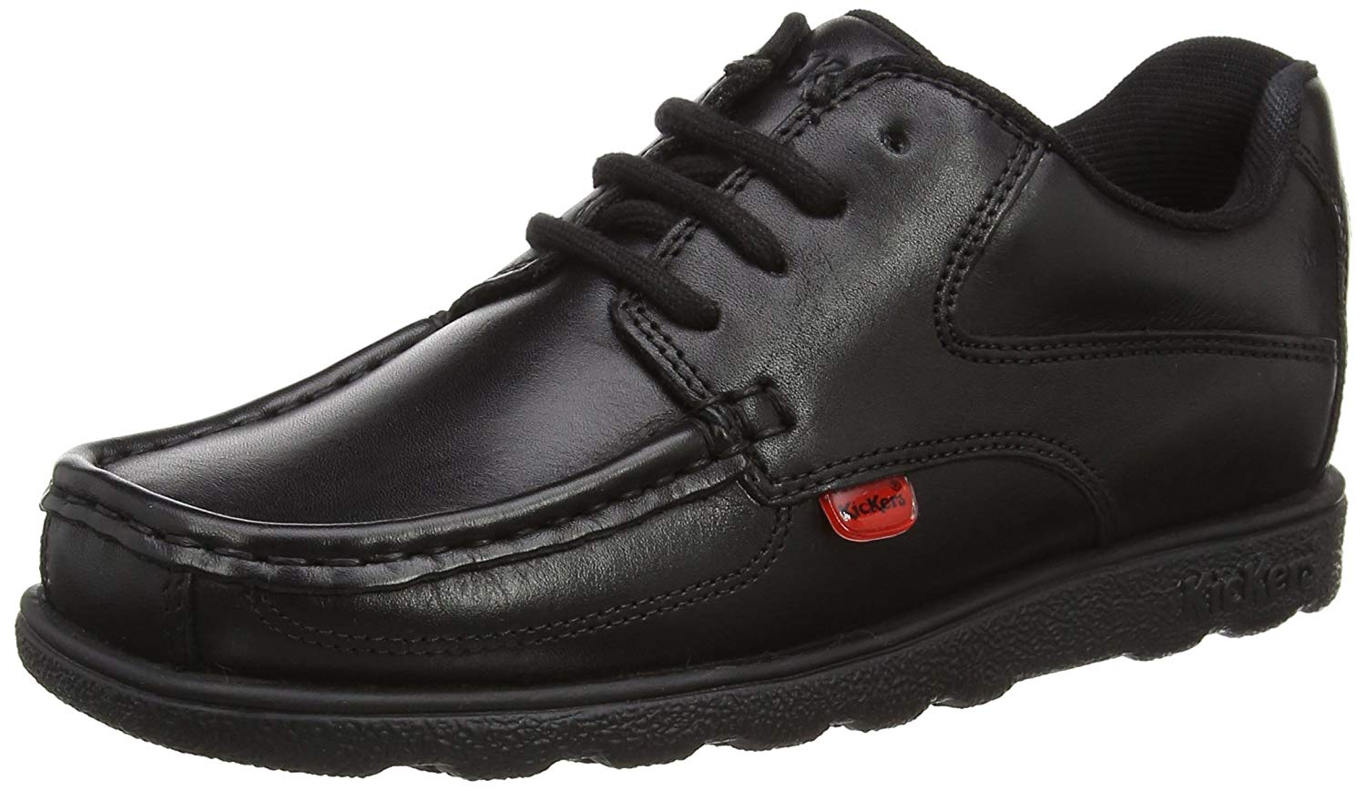 Kickers Boys 20355360 Leather Shoes, Black, 3 UK