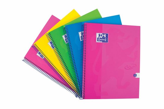 A4 Notebook | Oxford Touch, Wirebound, Assorted colours Pack of 5