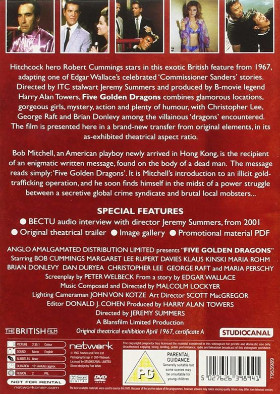 Edgar Wallace present: Five Golden Dragons [DVD] - Image 2