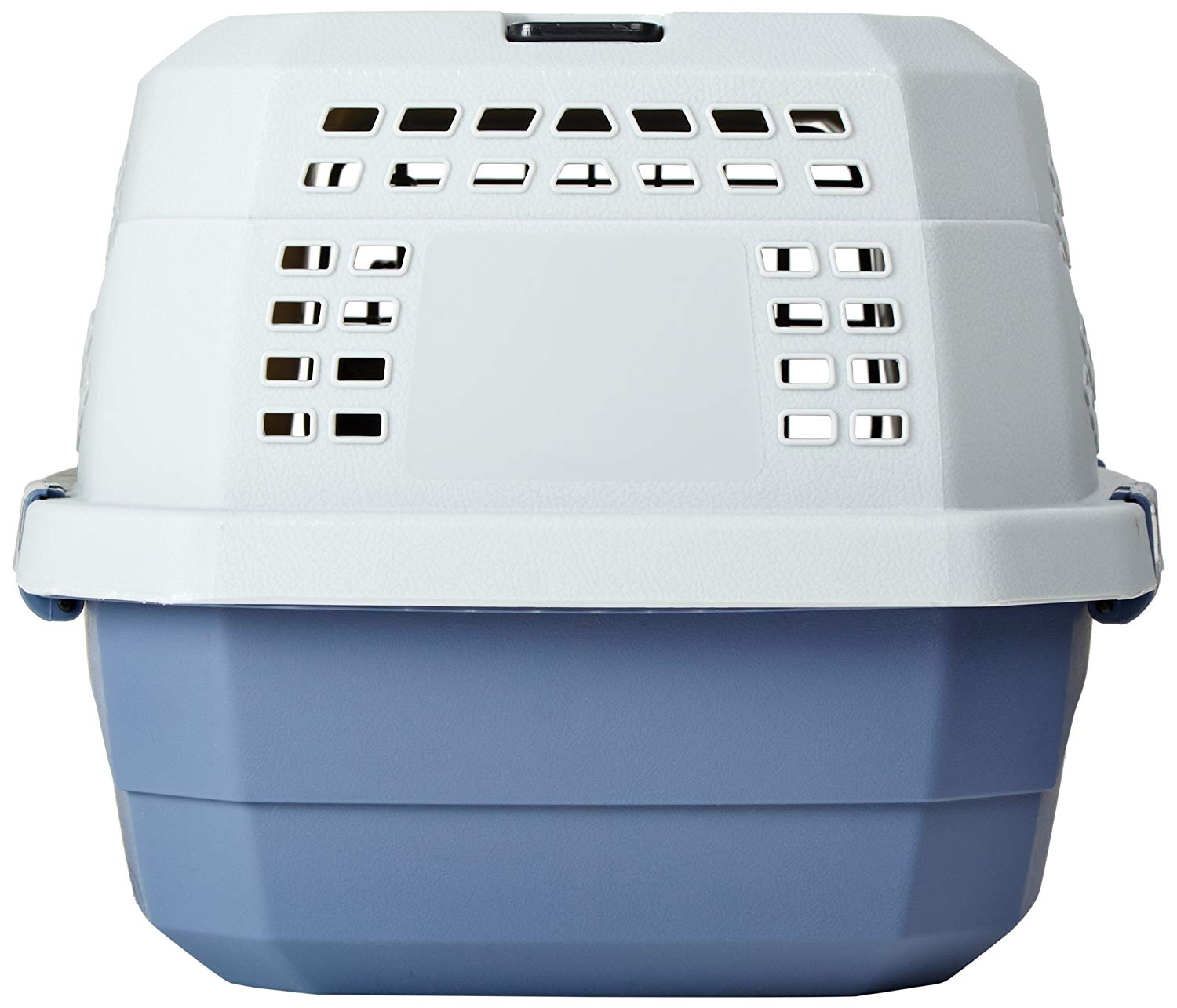 Amazon Basics Hard-Sided Cat Carrier, Two-Door Top-Load Pet Dog/Cat Travel Box Carrier, Blue, 48.3 L x 32 B x 25.4 H cm - Image 4