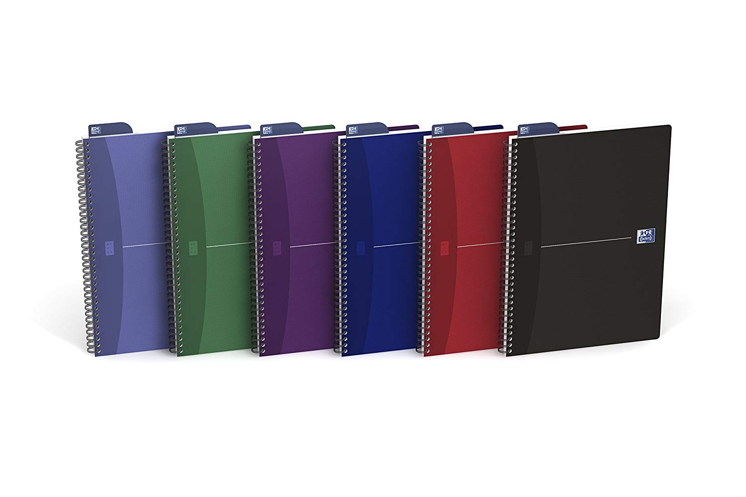 Oxford Office Essentials A4 Card Cover Wirebound Notebook,180 Page - Assorted Colours, Pack of 5, Colourful, Ligné