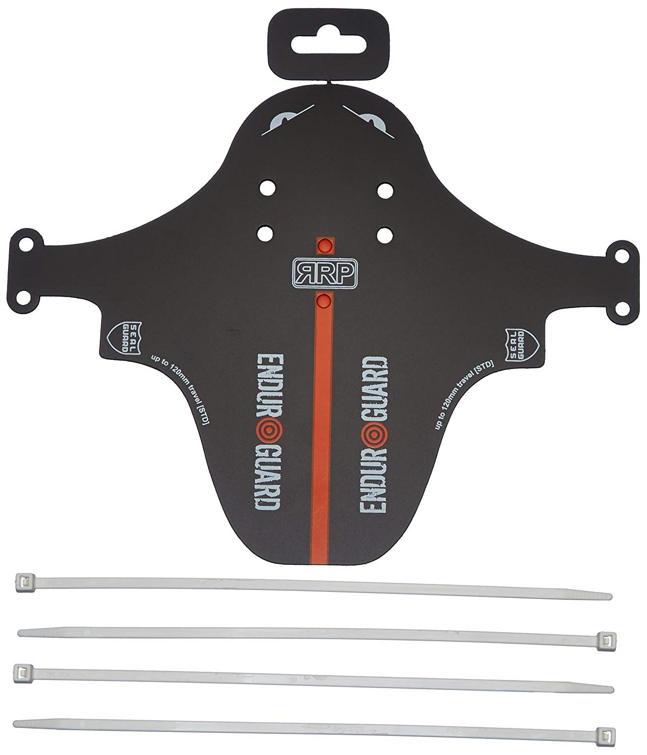 RRP Rapid Racer Products Unisex's Enduro Mudguard, Black/Orange, One Size