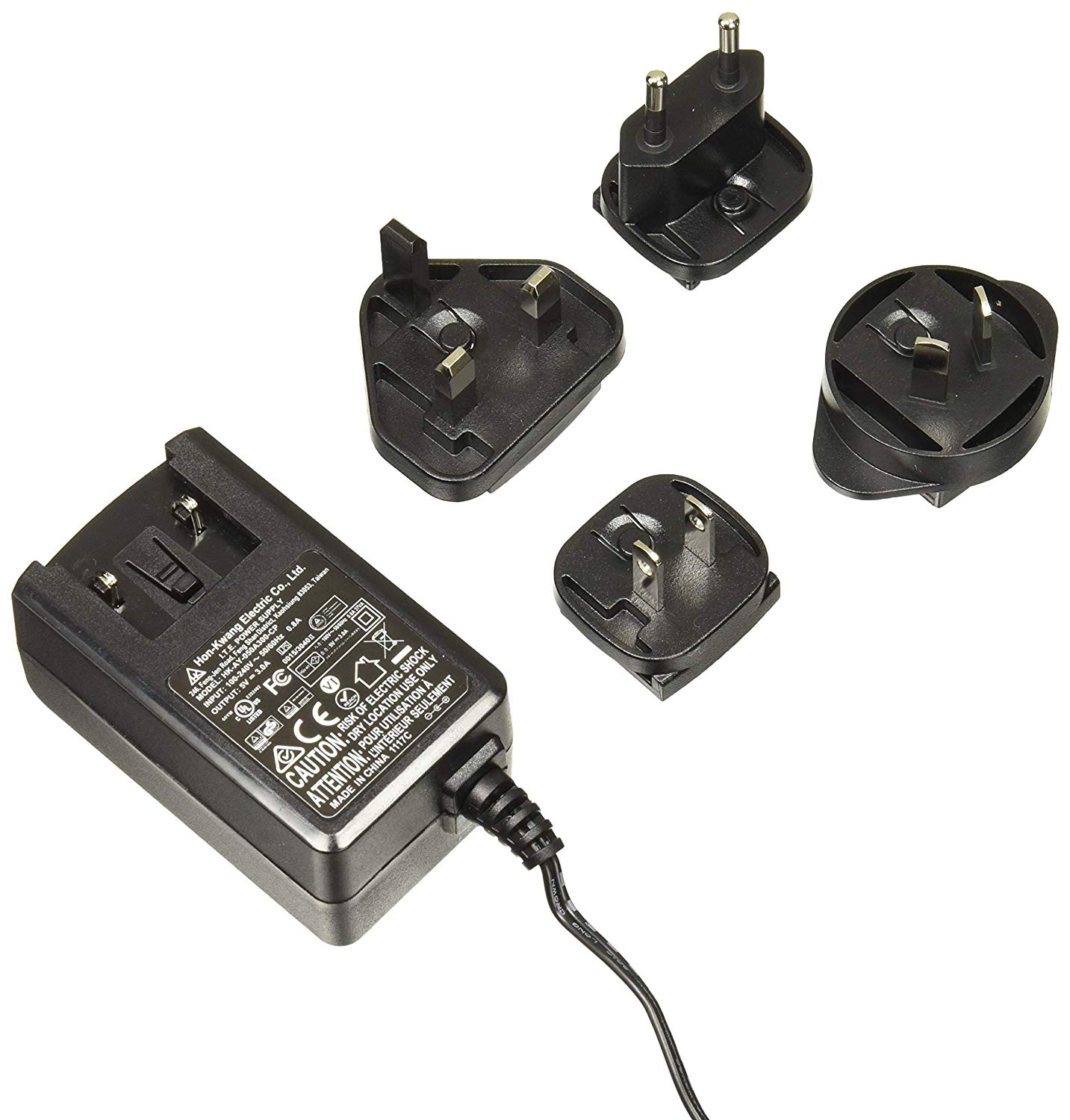 StarTech.com Universal Replacement Power Adapter - DC 5 Volts, 3 Amps Power Adapter (SVA5M3NEUA), Black, 5 V, 3 A