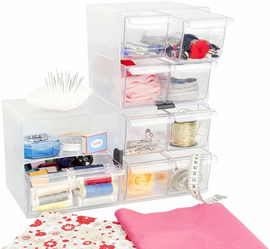 File 2000 6702 CSTP – Large 2 Drawer Cube Organizer in Glass - Image 2