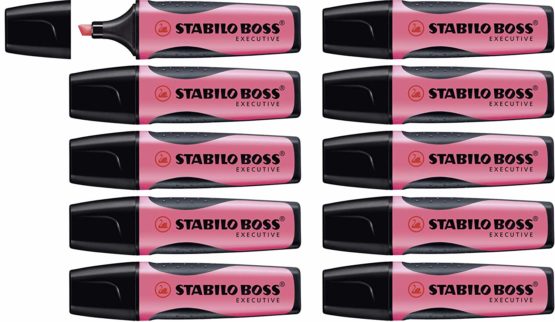 Highlighter - STABILO BOSS EXECUTIVE Box of 10 Pink