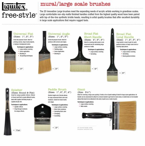 Liquitex 1300603 Professional Freestyle Large Scale Brush, Universal Flat 3-inch - Image 3