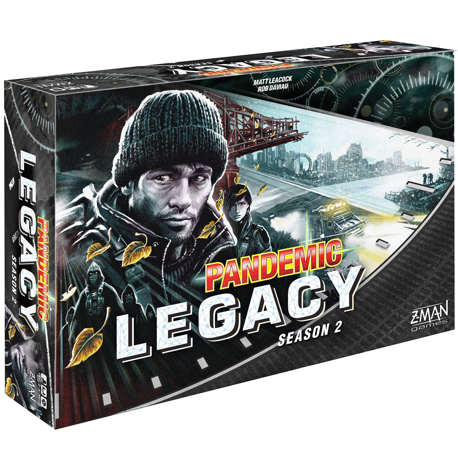 Z-Man Games, Pandemic Legacy Season 2 Black Edition, Board Game, Ages 14+, For 2 to 4 Players, 60 Minutes Playing Time