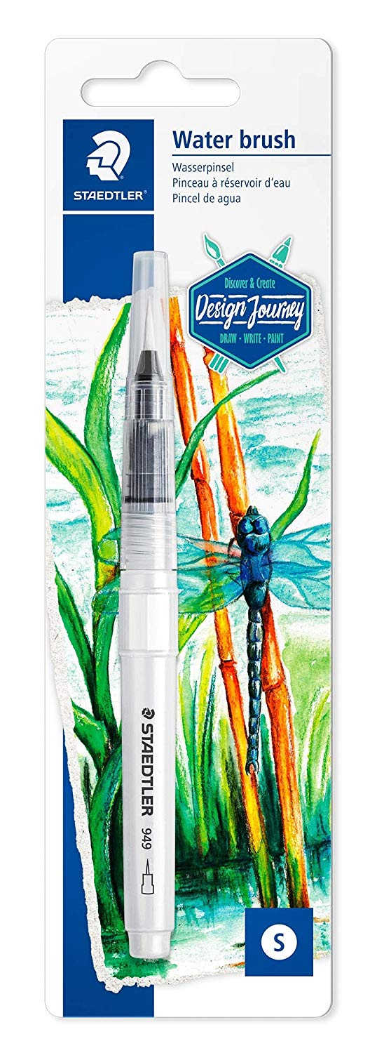 Staedtler 949 Journey Design Water Brush in Blister Pack, Grey, Pack of 1