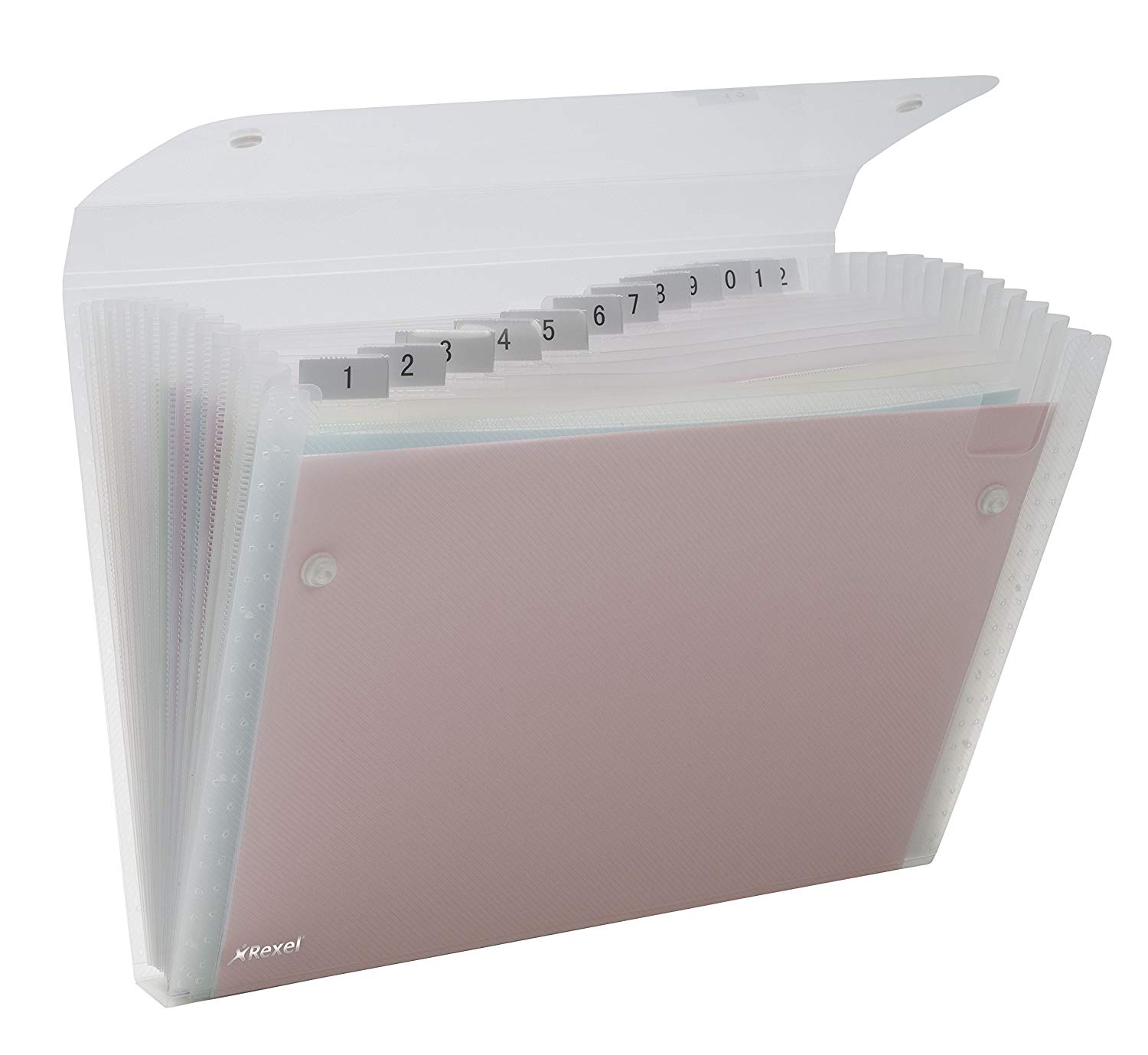 Rexel Ice Expanding File Clear 13 Pockets, 260 Sheet Capacity, Transparent, 13 Fächer - Image 2