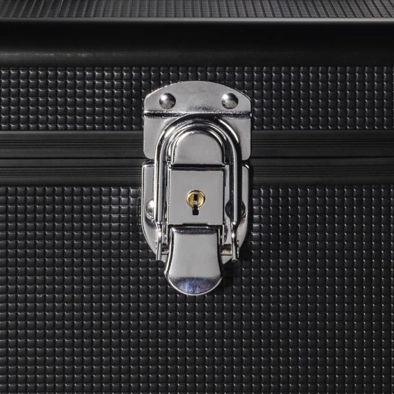 Hama 00181436 | 50 Vinyl Records LP Case, Aluminium Look | Black, 22.0 cm*35.5 cm*35.0 cm - Image 3