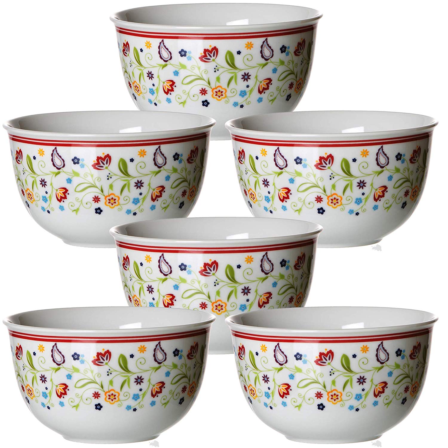 Ritzenhoff & Breker Doppio Shanti 043945 Cereal Bowl Set 6 Pieces, Bunt, 14 cm x 8 cm