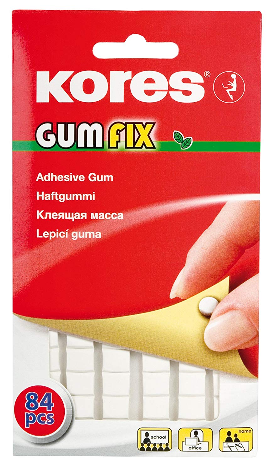 Kores, Gumfix White Tack, Sticky, Reusable and Removable Adhesive Gum, Glue Dots, Stationery Supplies, School Supplies