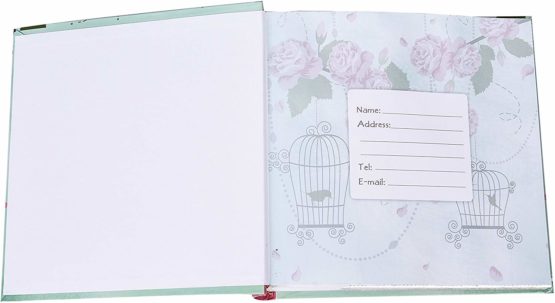 Arpan Slip in Memo Photo Album for 200 Photos 4x6" / 10x15cm Vintage Rose Birds Cage - Image 3