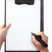 magnetoplan 1131512 Magnetic Clipboard A4 with cm Scale – Black
