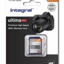 Integral 256GB SD Card 4K Ultra-HD Video Premium High Speed Memory Card SDXC Up to 100MB/s SDXC V30 UHS-I U3 Class 10 SD Memory Card