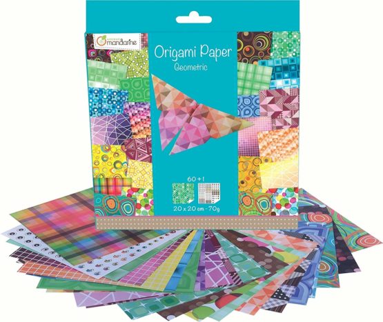 Avenue Mandarine Geometric Origami Sheet Pack (20x20 cm) with sticker sheet - Image 2