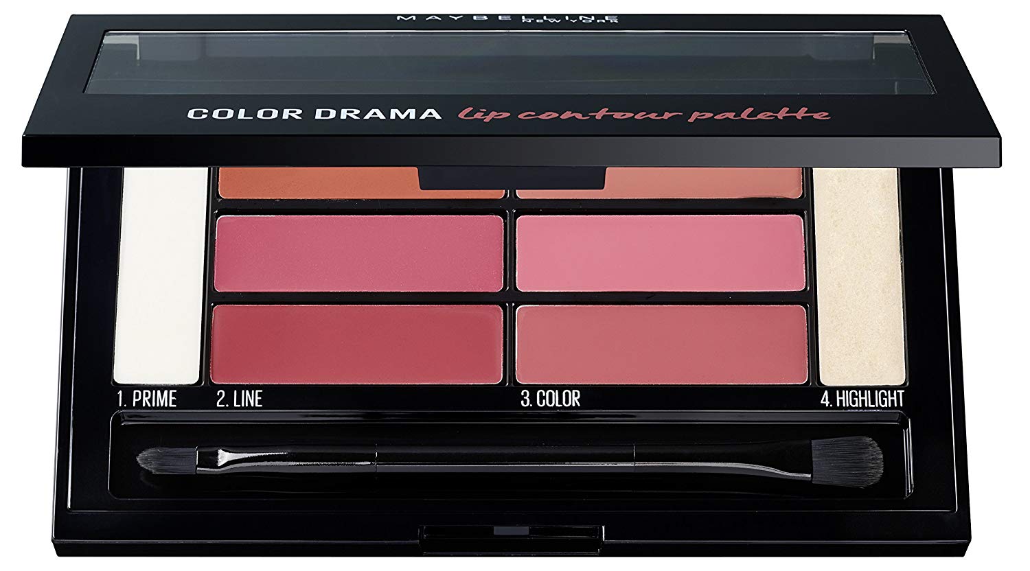 Maybelline Color Drama Lip Contour Palette Blushed Bombshell 4g, Pink, 4 g (Pack of 1) - Image 2