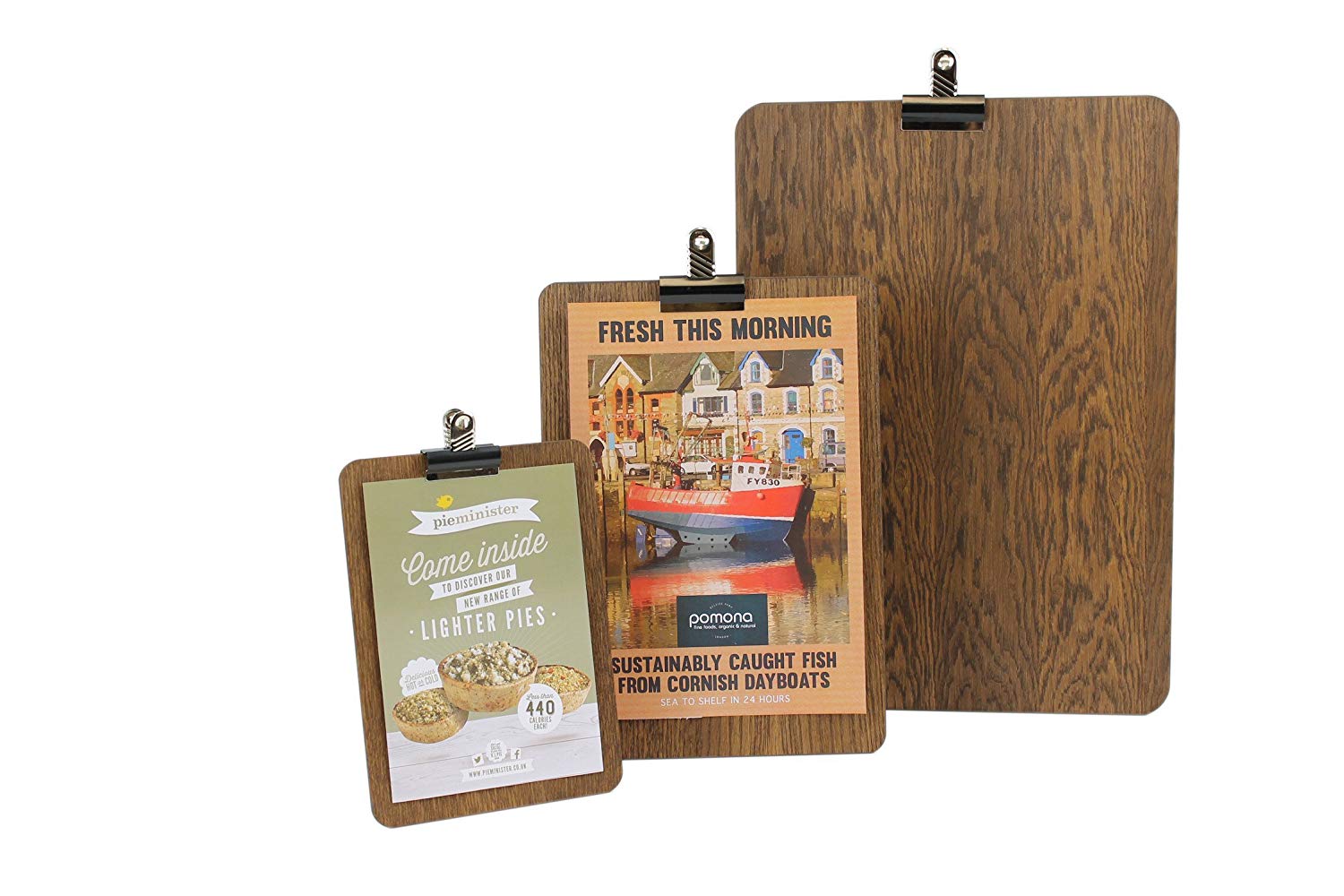 Chalkboards UK Clip Board, Wood,dark brown, 150 x 210 mm, A5 (21 x 15 x 0.60cm - Image 3