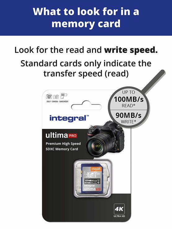 Integral 256GB SD Card 4K Ultra-HD Video Premium High Speed Memory Card SDXC Up to 100MB/s SDXC V30 UHS-I U3 Class 10 SD Memory Card - Image 4