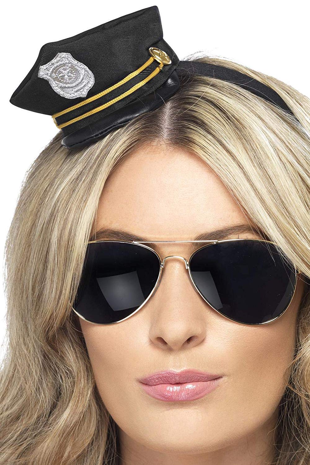 Mini Cop Hat Halloween, World Book Day, Black