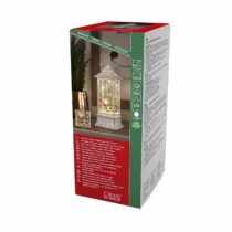 Konstsmide 4364-200 LED Snow Globe Lantern "Santa Dog and Tree Scene", Warm White Diodes, Large 27cm