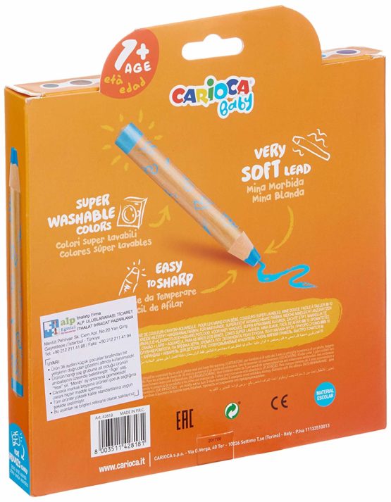Carioca CAR-42818 3-in-1 Baby Crayons, 10-Piece - Image 2