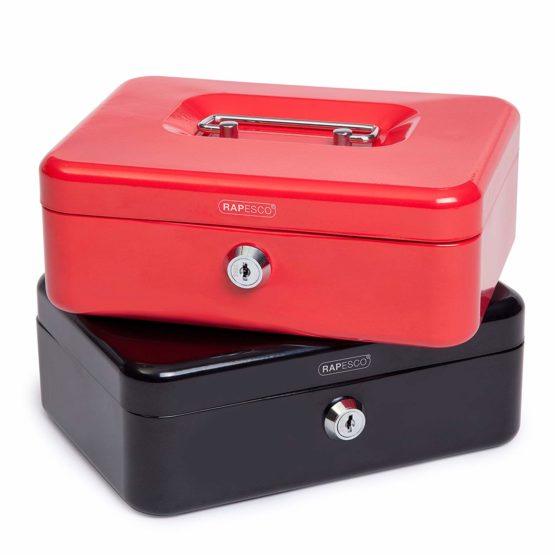 Rapesco SB0008B1 8" Cash Box, Black - Image 3