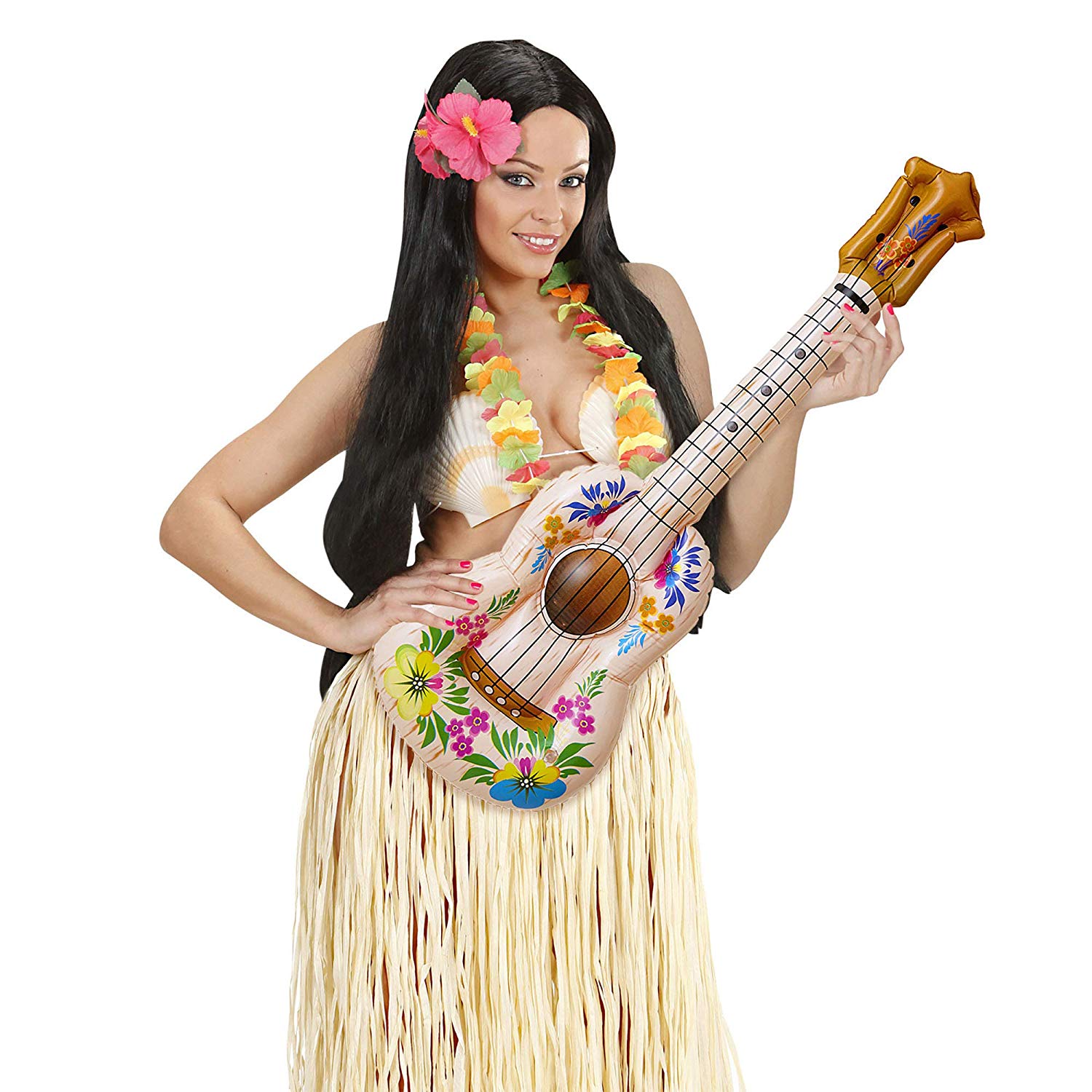 Widmann 0512H Inflatable Guitar, Multicolored, 105 cm, Multicoloured - Image 2