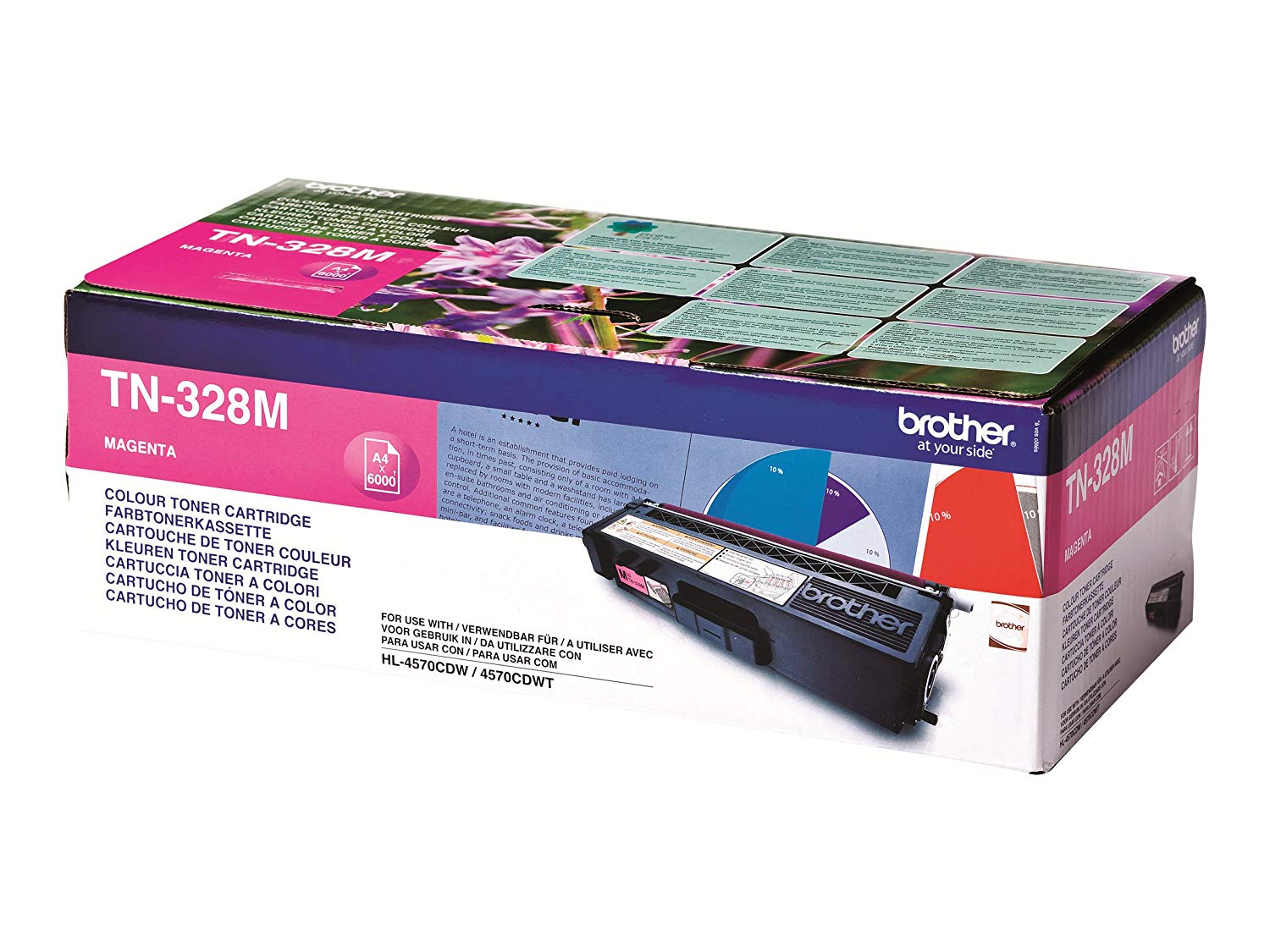 Brother TN328M Toner - Magenta, Standard Yield - Image 2