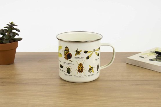 Gift Republic Ecologie Insects Mug, Enamel, Multi, 13x9.5x8.5 cm GR270097