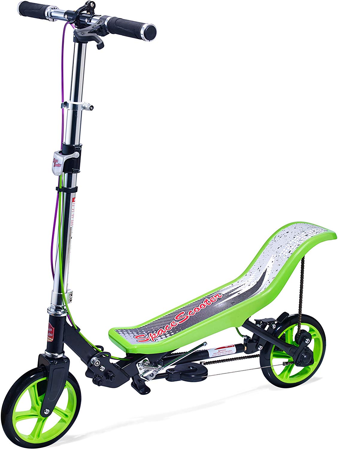 Space Scooter Premium X590 Push Board Seesaw Kids Scooter with Brake, Air  Suspension & Compact Fold – Green / Black – BigaMart