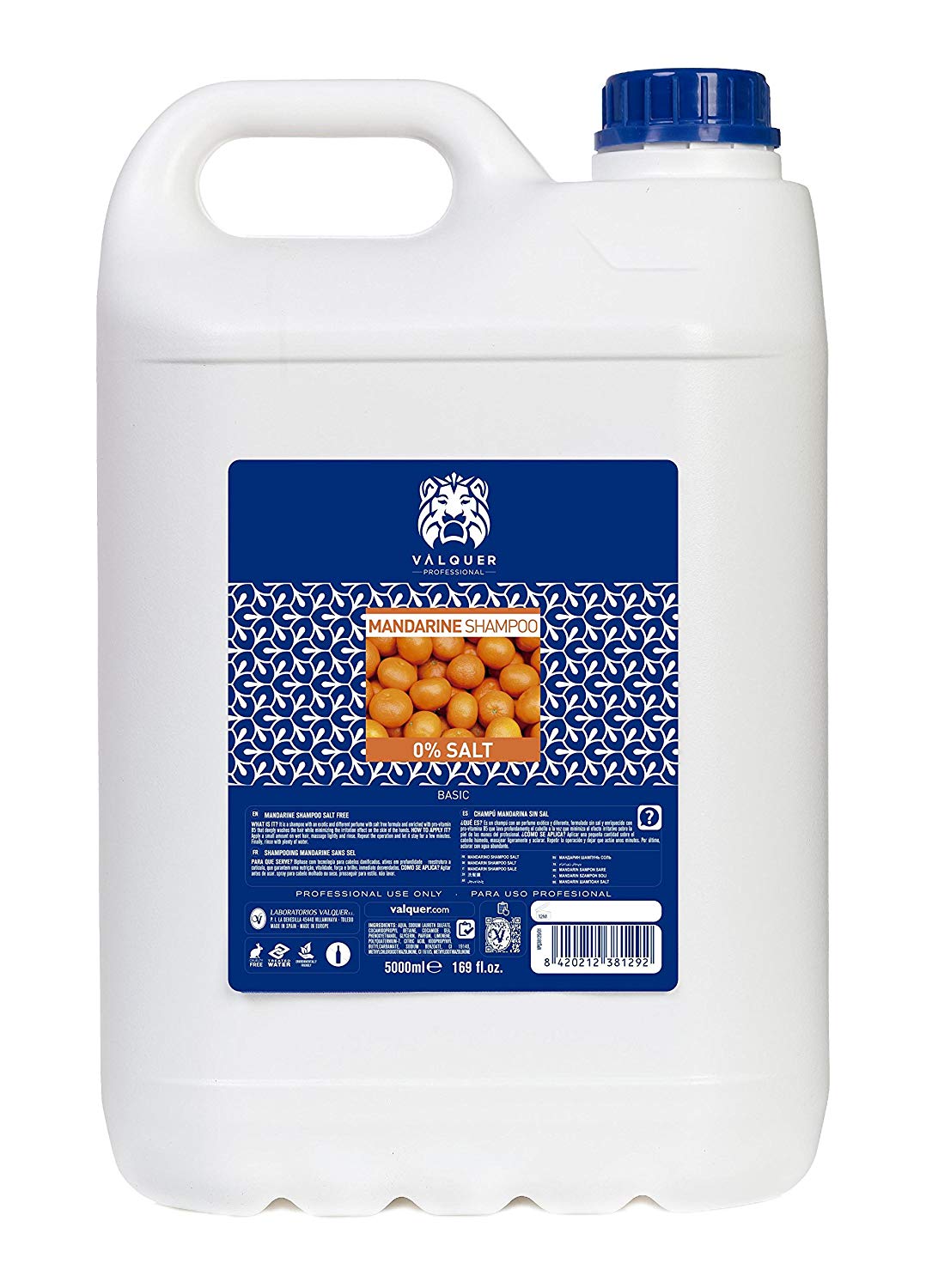 Válquer Mandarin Salt-free Shampoo - 5000ml, 5 l (Pack of 1)